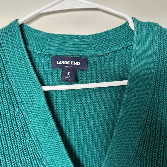 Boyfriend Style, Lands End Drifter Varsity V Relaxed Cardigan Sweater - Picture 5 of 8